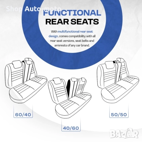К-т Луксозна Тапицерия Automat-OTOM, Текстил с еко кожа, LINE Design, Черна със син шев, снимка 11 - Аксесоари и консумативи - 52794170