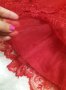 РАЗКОШНА червена рокля с дантела и отворен гръб, снимка 4