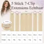 Нови руси Екстеншъни естествена коса Remy Clip-In 25 см Pearl Blonde #60 5 части клипс за прическа, снимка 2