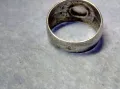 СТАРИНЕН СКЪПОЦЕНЕН СРЕБЪРЕН ПРЪСТЕН ОКСИДИРАНО СРЕБРО ВИСОКА ПРОБА ЮВЕЛИРНА РЪЧНА ИЗРАБОТКА 34331, снимка 3