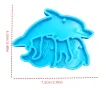 Делфин делфини плитък силиконов молд форма висулка обеци ключодържател смола, снимка 1