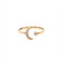 Златен дамски пръстен 1,06гр. размер:57 14кр. проба:585 модел:20141-6, снимка 1