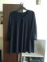Черна блуза с дантелена платка и ръкави , снимка 1 - Блузи с дълъг ръкав и пуловери - 41904402