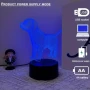 Холограмна 3D LED лампа Лабрадор,RGB Седемцветен Интелигентен Контрол,USB, снимка 10