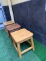 Дървено столче - табуретка , снимка 7