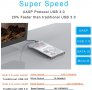 Кутия за 2.5 "SATA SSD, HDD, USB C към SATA адаптер USB 3.0 - прозрачна, снимка 2