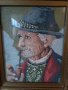 Продавам гоблен - старец с лула, снимка 2