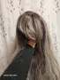 Дълга сива вълниста перука, снимка 2