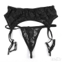 Еротично бельо дамски дантелен жартиер в комплект с прашки - Код: G1276, снимка 3