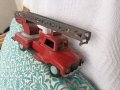 Стара ламаринена играчка пожарна , снимка 2