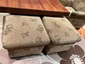 Продавам разтегателен диван, фотьойли, табуретки и маса, снимка 4
