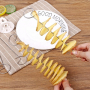 Нож / Уред за рязане на картофен чипс и зеленчуци на спирала, снимка 3
