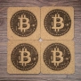 Комплект подложки за чаши (coaster) BITCOIN, снимка 1