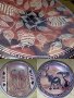 Три керамични чинии ръчно гравирани, снимка 1 - Декорация за дома - 40969800