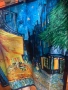 Шал с репродукция на картина на Ван Гог (Café Terrace at Night), снимка 2