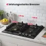 ПРО газов плот за вграждане, 4 горелки, 8 kW, Черно стъкло, GASLAND PRO GH2604BG1FC, снимка 5