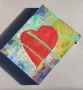 Сърце, картина, платно, арт, heart, love, painting, снимка 1