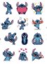 60 бр Лило и Стич lilo stitch самозалепващи лепенки стикери за украса декор картонена торта парти, снимка 6