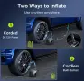 Преносима помпа за гуми Syncwire, преносим въздушен компресор 150 PSI за автомобилни гуми, LCD , снимка 6
