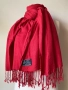 Червен шал от 100 % вискоза, снимка 2