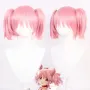 Аниме къса розова перука с две опашки, снимка 1