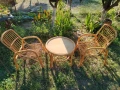 Комплект от два стола и маса от ратан, снимка 3