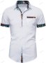Мъжка лятна модна риза с къс ръкав Colorblock, 2цвята - 023, снимка 2