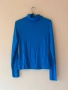 Синя памучна блуза тип поло М размер 💙, снимка 4