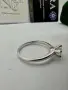 Сребърен пръстен с мойсанит (Диамант) 0.5 карата , снимка 8