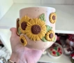 чаша полимерна глина Слънчогледи , снимка 1