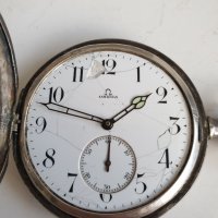 Сребърен джобен часовник OMEGA, снимка 3 - Антикварни и старинни предмети - 39756714