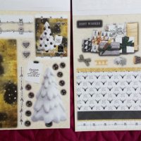 Хартии за скрапбукинг за изработка на  Коледни картички., снимка 10 - Декорация за дома - 38820683