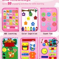 Образователна сензорна играчка - розова чанта за деца 1-3 години, снимка 6 - Образователни игри - 42475628