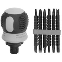 Комплект отвертка тресчотка Automat, 13 в 1, 7 части, Черен, снимка 2 - Аксесоари и консумативи - 41807353