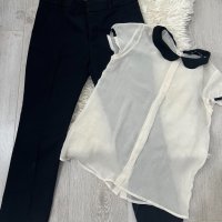 Панталон Zara с риза Zara размер XS, снимка 1 - Панталони - 42594262