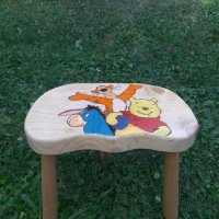 Ръчна изработка дървени трикраки столчета, снимка 6 - Столове - 42130253