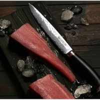 Нов 8 инчов Нож за дърворезба дървена дръжка с кожена обвивка Дом Кухня, снимка 2 - Други - 42446010