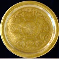Марокански бронзов поднос,плато 900 гр. , снимка 6 - Антикварни и старинни предмети - 41899740