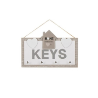 Стойка за ключове, Дървена поставка за ключове, 21x6x26 cm, снимка 1 - Декорация за дома - 33939906