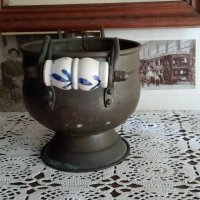 Стар меден съд, порцелан, Франция, снимка 4 - Антикварни и старинни предмети - 35604875