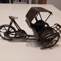 Автентична метална миниатюра на рикша, снимка 3 - Колекции - 41579326