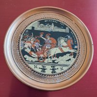 Медни сувенирни чинийки с гръцки мотиви, снимка 2 - Декорация за дома - 40717934