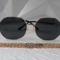 Valentino дамски слънчеви очила Осмоъгълник с верижка синджир, снимка 7 - Слънчеви и диоптрични очила - 41125682