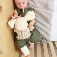 Babyly ленено чувалче с крачета – 2 тог 12-24 м – зелено, снимка 1 - Спални чували за бебета и деца - 44764240