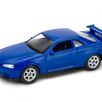 1:64 Метални колички: Nissan Skyline GT-R (R34) - Welly, снимка 1 - Колекции - 44635740