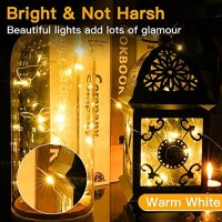 Нови феерични светлини 50 LED 5 метра Лампички топли бели струни Украса, снимка 3 - Декорация за дома - 40711310