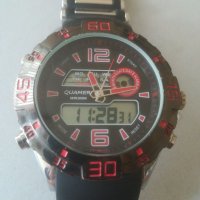 Масивен часовник QUAMER. Ana-digi. Dual time. Мъжки часовник. , снимка 10 - Мъжки - 41183103