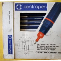 Рапидографи Centropen-Centrograf 9070, к-т 4 броя ( писци: 0,7/0,5/0,35 и 0,25 мм) работещ, отличен, снимка 5 - Ученически пособия, канцеларски материали - 41625966