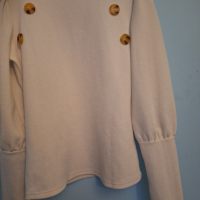 бяла блуза с копчета, снимка 3 - Блузи с дълъг ръкав и пуловери - 44568610