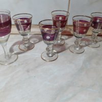 Лот чаши от червено стъкло, снимка 6 - Антикварни и старинни предмети - 44148877